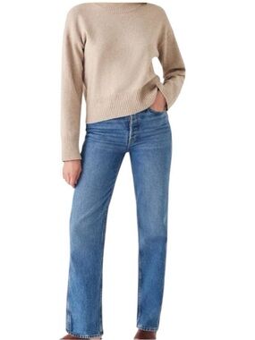 Faherty Jackson Crewneck Cotton Blend in Oatmeal Heather